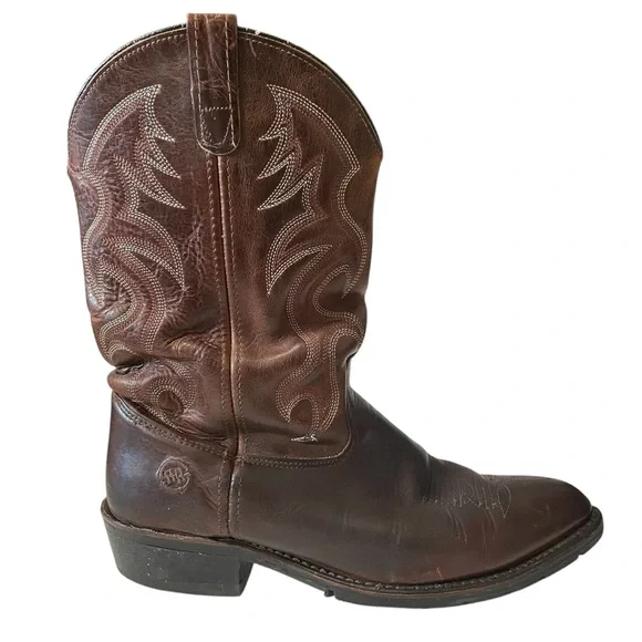 Double H Robert Boots AG7 Work Western 3282 Mens 12 D Medium Brown - Picture 1 of 7